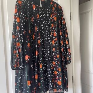 Ann Taylor dress, vivid orange flowers!